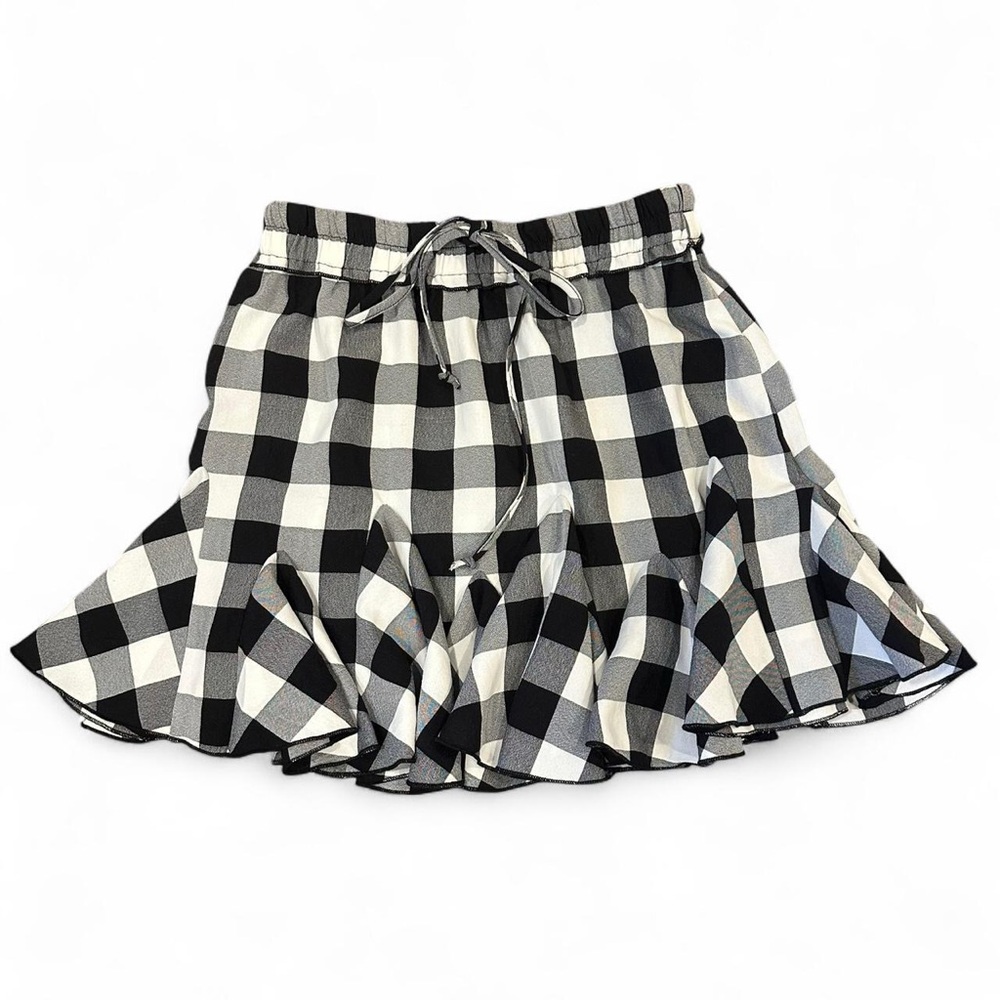Black and White Checkered Women's Skirt